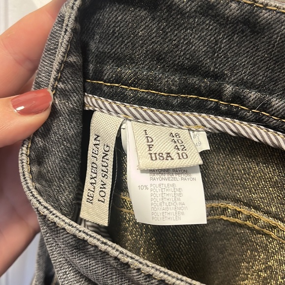 Brunello Cucinelli relaxed low slung jeans with gold undertones - Picture 4 of 5